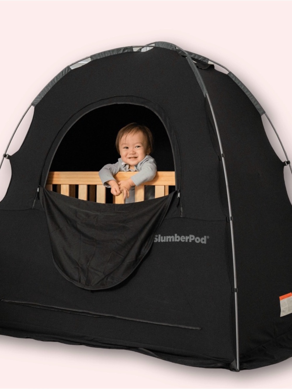 Black Portable Privacy Pod for Crib